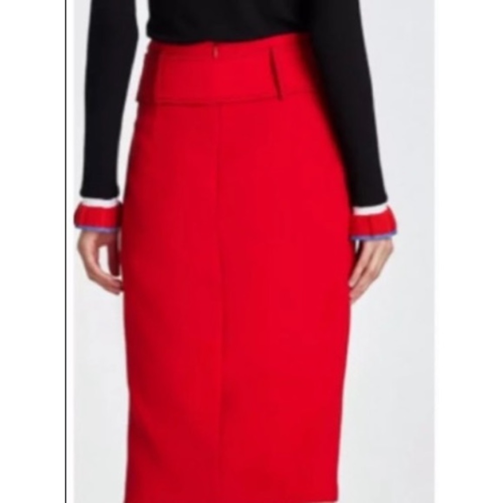 ZARA TOPSTITCHED PENCIL SKIRT - Picture 5 of 9